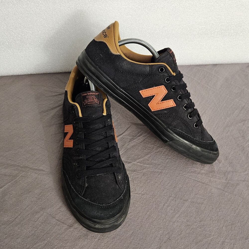 New Balance 212 Pro Court Sneakers Mens Size 10 Black Rust Orange Skateboard BMX